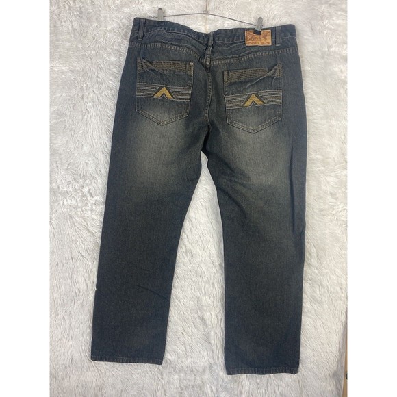 1688 Revolution Denim Black Jeans Dar Wash Mens Size 38 38/30 - Picture 4 of 14